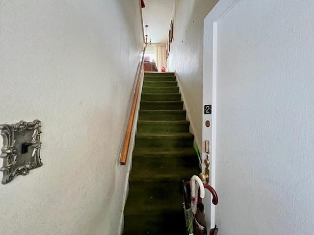 view of stairway