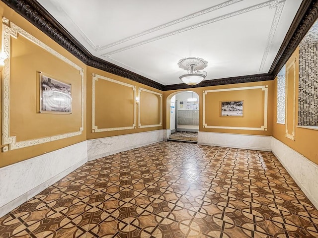 91 E 208th St Unit 3K, Bronx, NY 10467 - interior space featuring arched walkways and ornamental molding