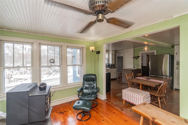 807 Lucas Avenue Ext, Hurley, NY 12443 - interior space with ceiling fan, baseboards, and hardwood / wood-style flooring