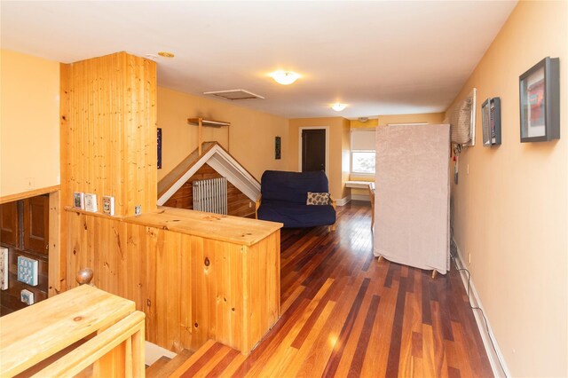 807 Lucas Avenue Ext, Hurley, NY 12443 - corridor featuring wood finished floors, attic access, and baseboards