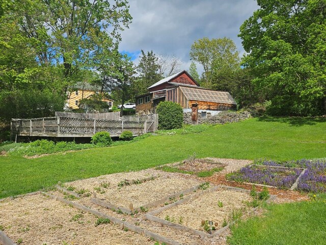 807 Lucas Avenue Ext, Hurley, NY 12443 - view of green lawn featuring a vegetable garden