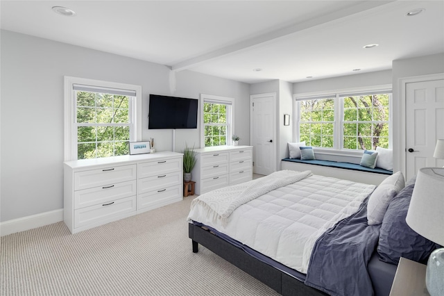 58 Spring Ln, Chappaqua, NY 10514 - bedroom with light carpet, recessed lighting, and baseboards