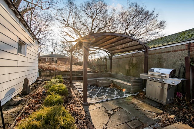 view of patio / terrace with area for grilling