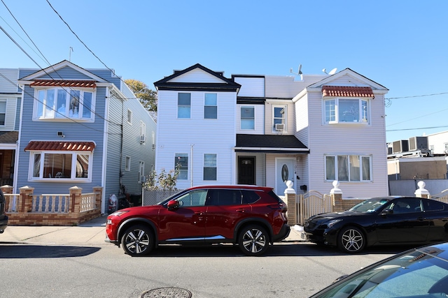 view of front of house with central AC unit