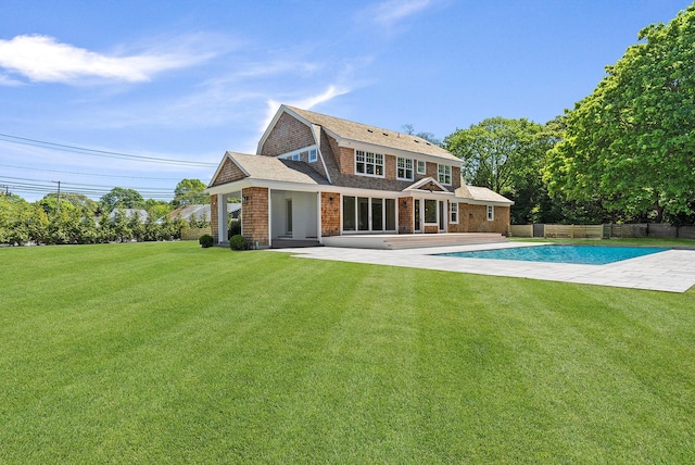 245 Mill Rd, Westhampton Beach, NY 11978 - rear view of property with a gambrel roof, a patio area, and a shingled roof