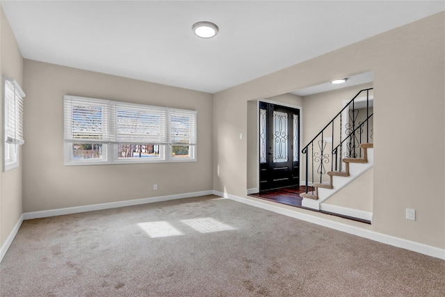 view of carpeted entryway