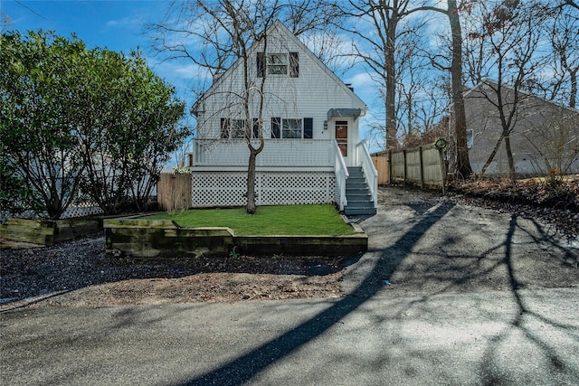 view of rear view of property