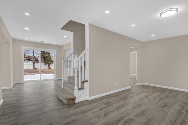 interior space featuring hardwood / wood-style flooring