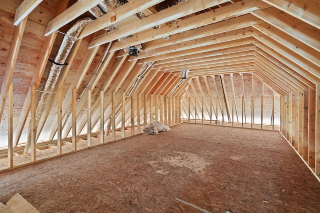 view of attic