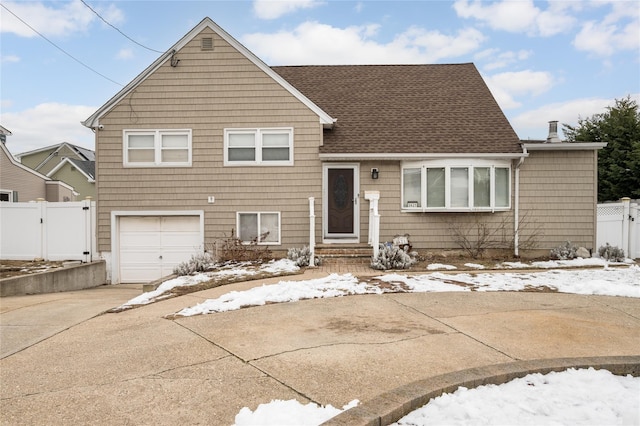 view of front of house featuring a garage