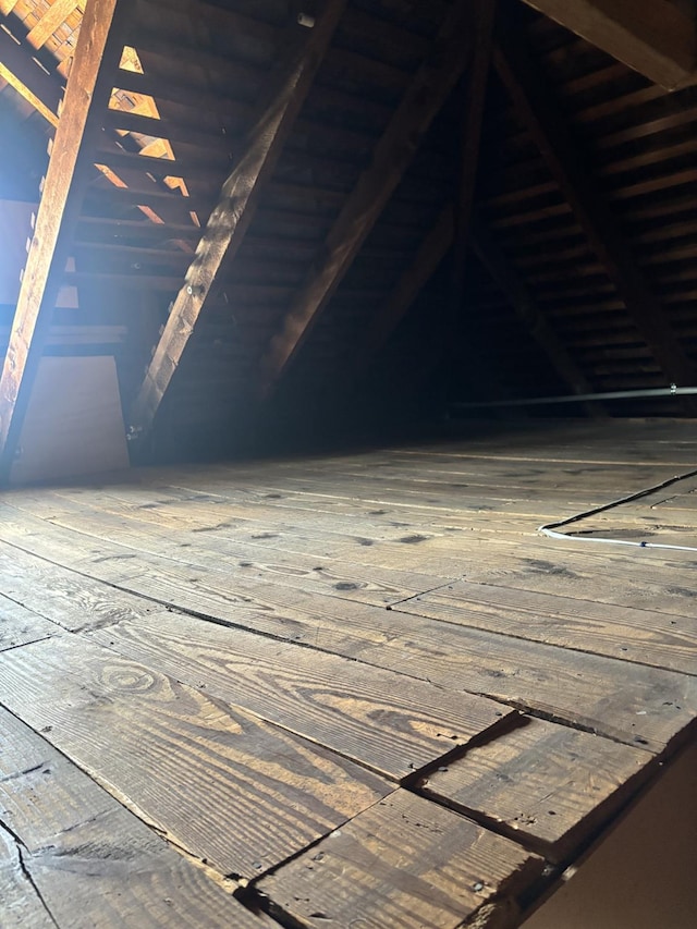 view of attic