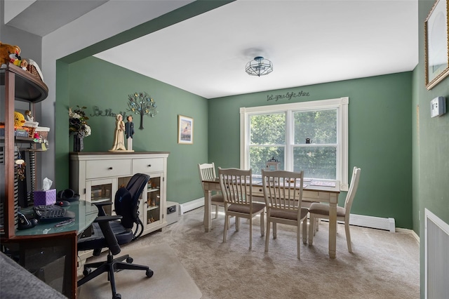 106 Williams Way S, Baiting Hollow, NY 11933 - carpeted dining room with baseboards and a desk