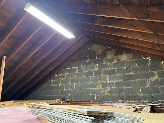 view of attic