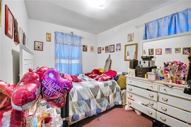 bedroom with carpet
