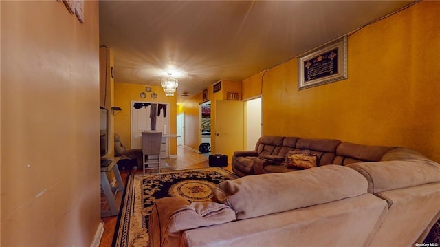 living room with light hardwood / wood-style floors