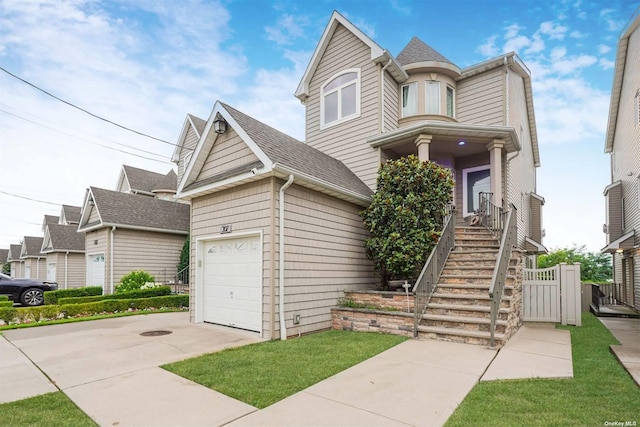 view of front facade with a garage