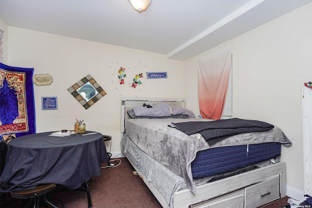 view of carpeted bedroom