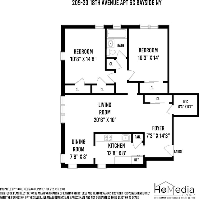 209-20 18th Ave Unit 6C, Bayside, NY 11360 - home floor plan