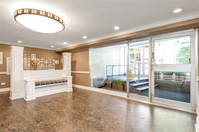 209-20 18th Ave Unit 6C, Bayside, NY 11360 - building lobby with crown molding and recessed lighting