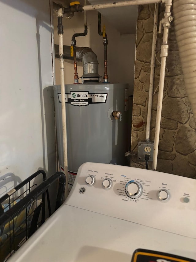 utilities with washer / dryer and water heater