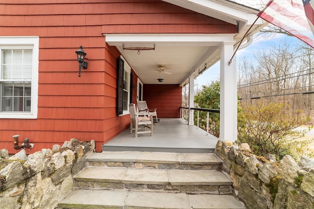 property entrance featuring covered porch