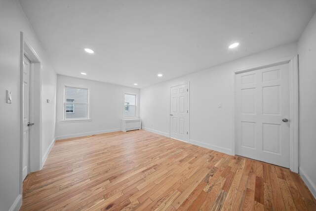 empty room featuring light hardwood / wood-style floors