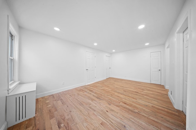 empty room featuring light hardwood / wood-style floors