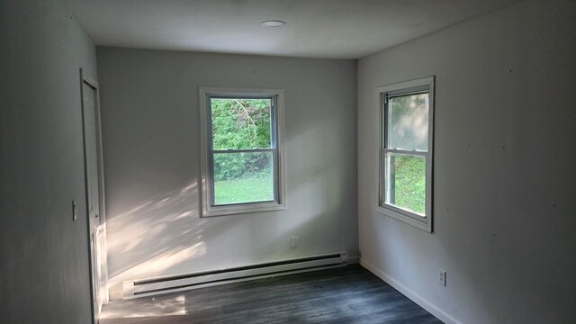 4030 Old Rte 22, Brewster, NY 10509 - empty room featuring a baseboard radiator, healthy amount of natural light, and wood finished floors