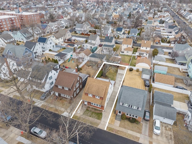 bird's eye view featuring a residential view