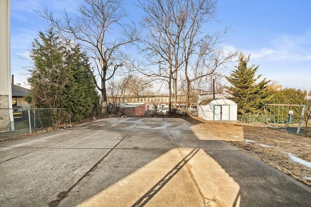 313 Sixth Ave, Pelham, NY 10803 - view of patio / terrace with a storage unit
