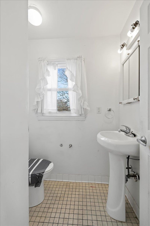 313 Sixth Ave, Pelham, NY 10803 - bathroom featuring tile patterned floors and toilet