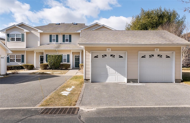 view of front facade with a garage