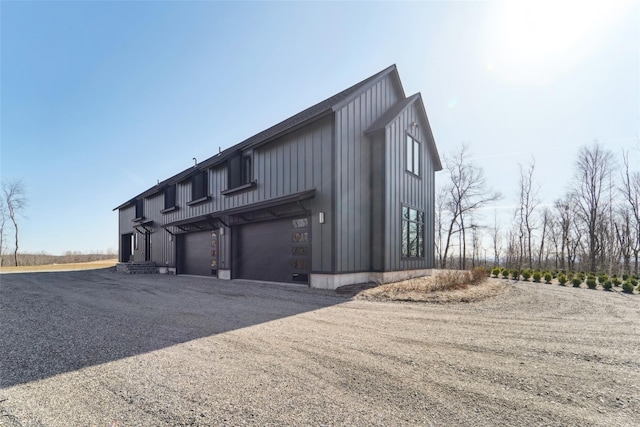 garage with driveway