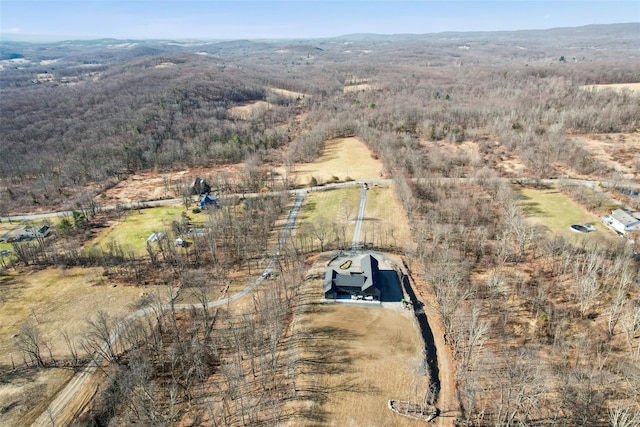 bird's eye view featuring a rural view