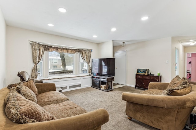 view of carpeted living room