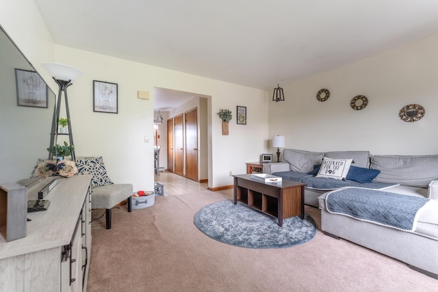 view of carpeted living room