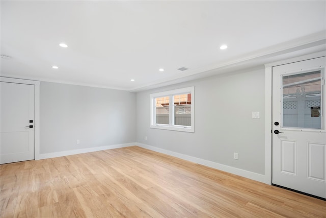 interior space with light wood-type flooring