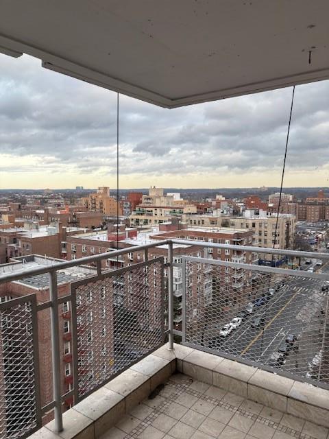 balcony featuring a view of city