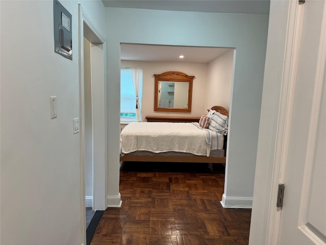 555 Broadway Ave Unit 1H, Hastings-On-Hudson, NY 10706 - bedroom with baseboards and recessed lighting