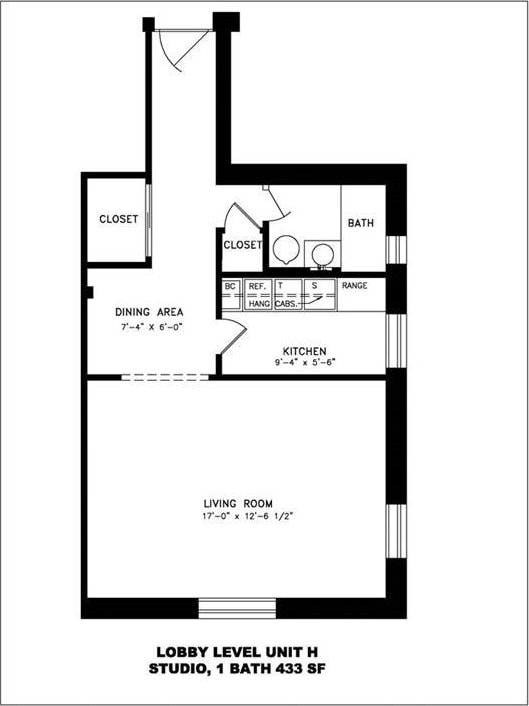 555 Broadway Ave Unit 1H, Hastings-On-Hudson, NY 10706 - view of floor plan / room layout