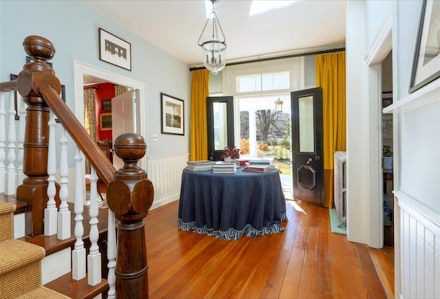 interior space with wood-type flooring