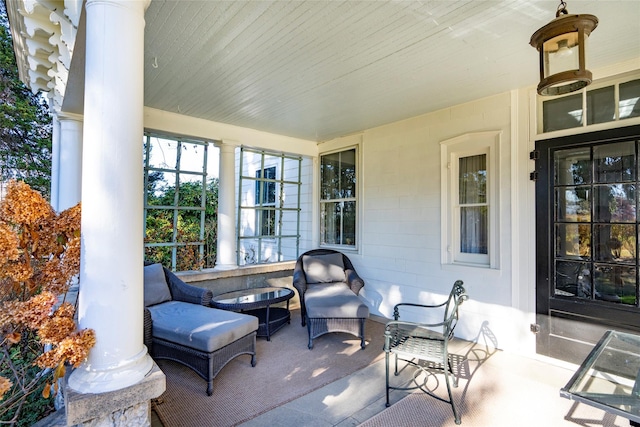 view of patio / terrace featuring covered porch