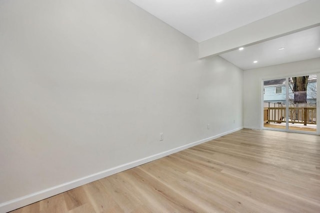 empty room featuring light hardwood / wood-style floors