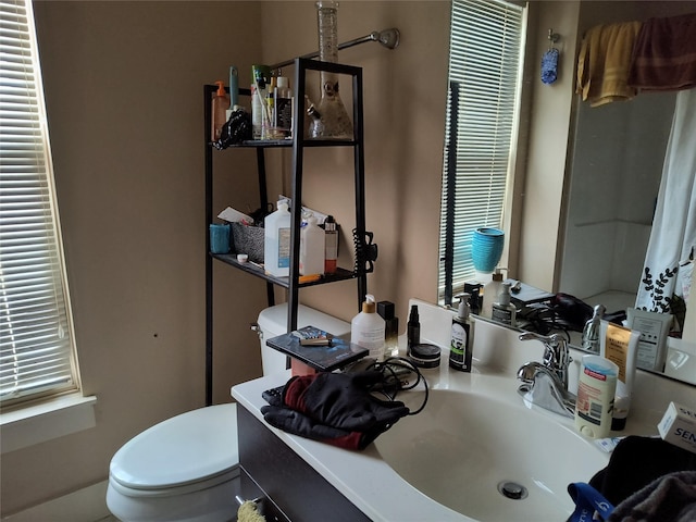 bathroom with sink and toilet