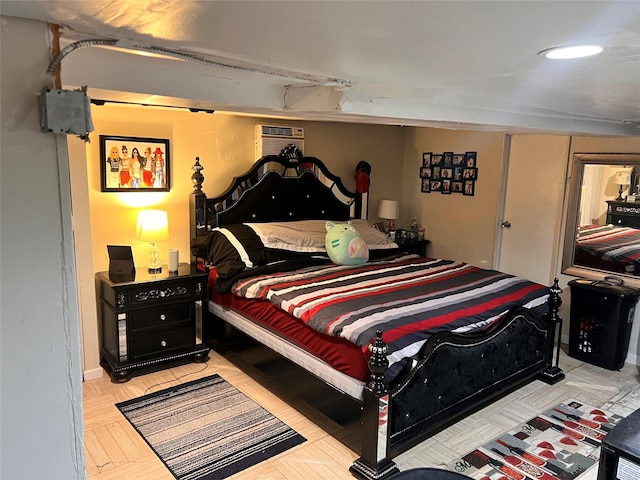 200-21 Hollis Ave, Saint Albans, NY 11412 - bedroom with a wall mounted air conditioner