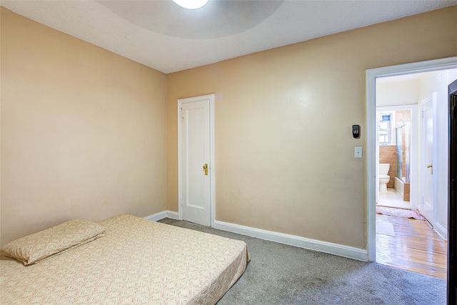 bedroom with carpet