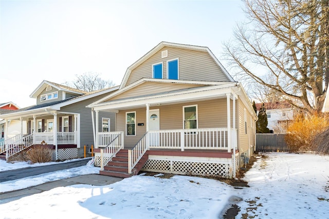 bungalow-style house with a porch