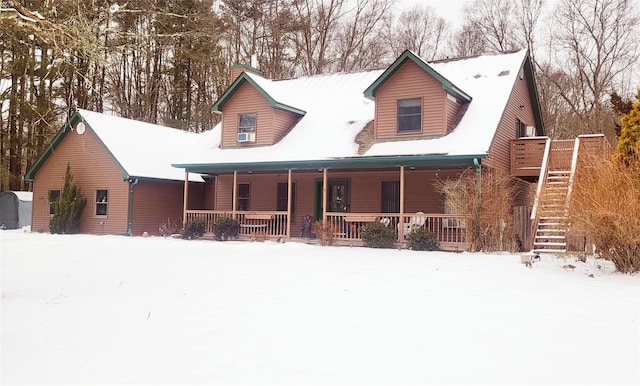 view of front of home featuring a porch