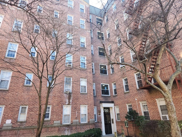 view of building exterior featuring cooling unit