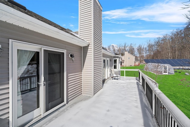 view of patio / terrace with a residential view